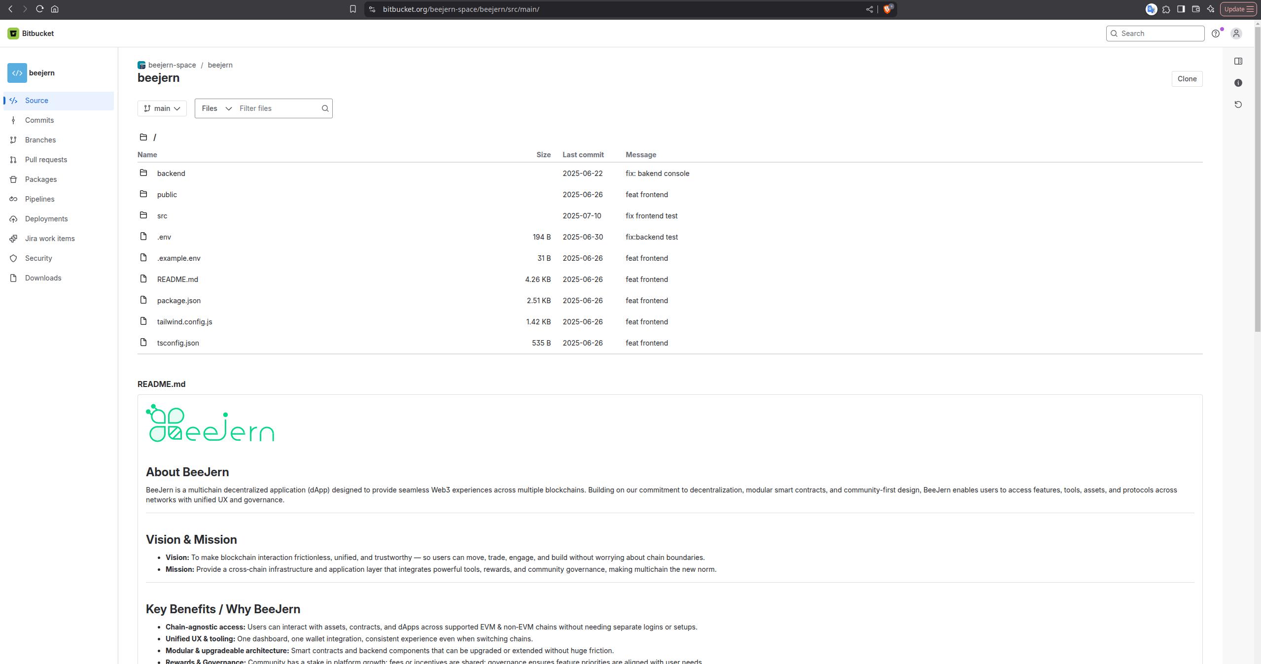 Figure 5: Screenshot of the malicious BitBucket.org repository